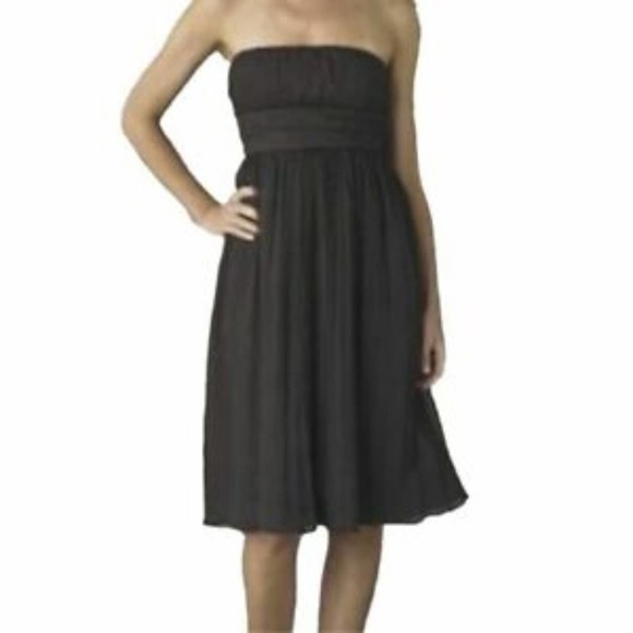 J. Crew Dresses & Skirts - J. Crew Juliet Silk Dress Chiffon Black Strapless